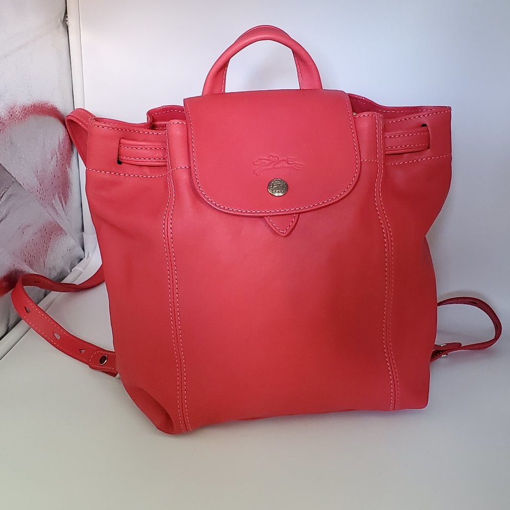 Longchamp Le Pliage Mini Cuir Leather Backpack